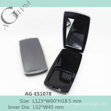 Hot sale Rectangular Compact Powder Case With Mirror AG-ES1078, AGPM Cosmetic Packaging , Custom colors/Logo
